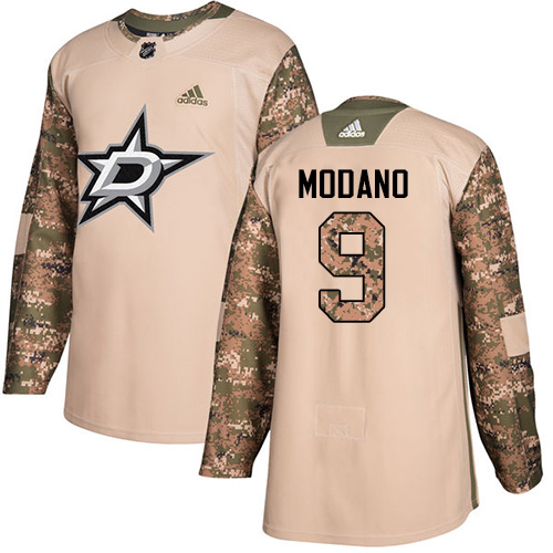 Adidas Stars #9 Mike Modano Camo Authentic Veterans Day Stitched NHL Jersey